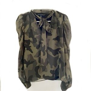 White House Black Market camp blouse